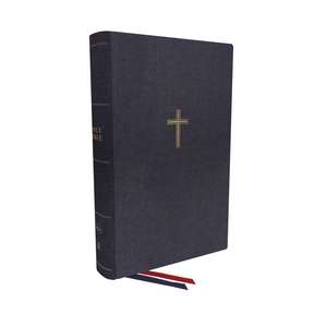 NKJV, Single-Column Wide-Margin Reference Bible, Cloth over Board, Blue, Red Letter, Comfort Print: Holy Bible, New King James Version de Thomas Nelson