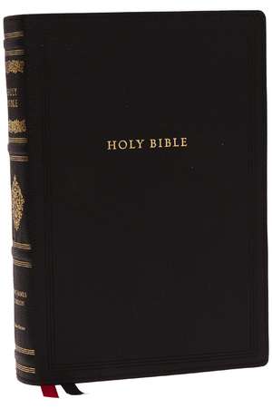 KJV, Wide-Margin Reference Bible, Sovereign Collection, Genuine Leather, Black, Red Letter, Comfort Print: Holy Bible, King James Version de Thomas Nelson