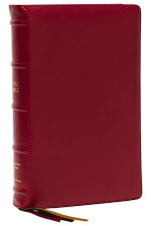 KJV Large Print Single-Column Bible, Personal Size with End-of-Verse Cross References, Red Goatskin Leather, Premier Collection, Red Letter, Comfort Print: King James Version: Holy Bible, King James Version de Thomas Nelson