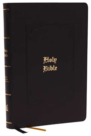 KJV Holy Bible Large Print Center-Column Reference Bible, Black Leathersoft with Thumb Indexing, 53,000 Cross References, Red Letter, Comfort Print: King James Version de Thomas Nelson