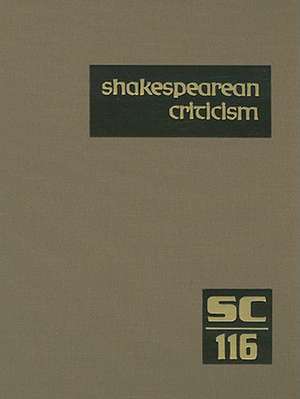 Shakespearean Criticism de Michelle Lee