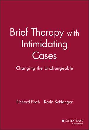 Brief Therapy with Intimidating Cases – Changing the Unchangeable de R Fisch