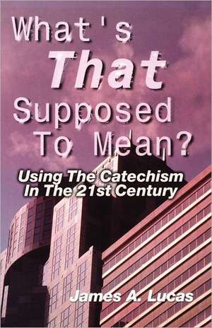 What's That Supposed to Mean?: Using the Catechism in the 21st Century de James A. Lucas