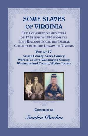 Some Slaves of Virginia The Cohabitation Registers of 27 February 1866 from the Lost Records Localities Digital Collection of the Library of Virginia, Volume IV de Sandra Barlau