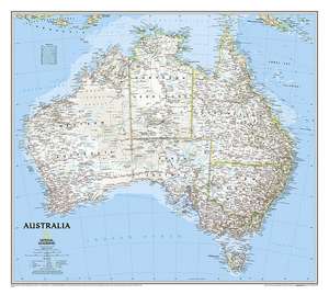 Australia Classic, tubed: Wall Maps Continents de National Geographic Maps