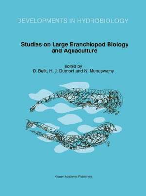 Studies on Large Branchiopod Biology and Aquaculture de Denton Belk