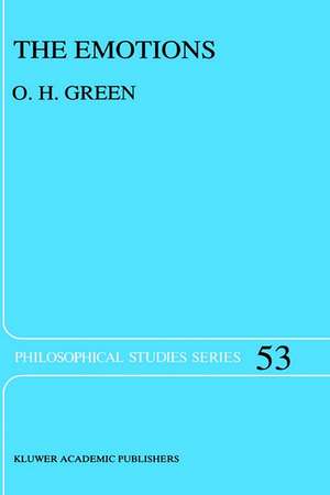 The Emotions: A Philosophical Theory de O.H Green