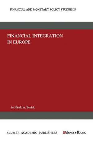 Financial Integration in Europe de Harald A. Benink