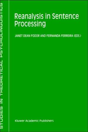 Reanalysis in Sentence Processing de J. Fodor