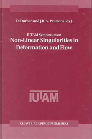 Iutam Symposium on Non-Linear Singularities in Deformation and Flow de D. Durban