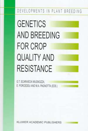 Genetics and Breeding for Crop Quality and Resistance de Eucarpia