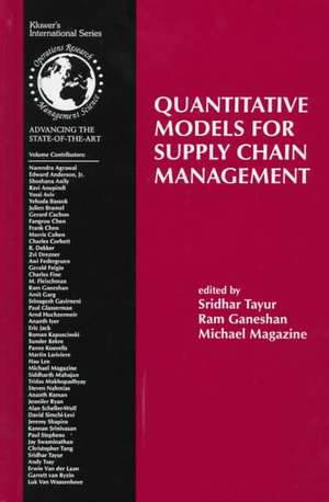 Quantitative Models for Supply Chain Management de Sridhar Tayur