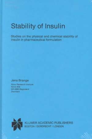 Stability of Insulin de Jens Brange