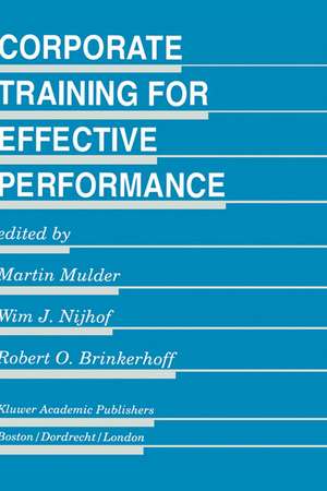 Corporate Training for Effective Performance de Martin Mulder