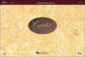 Carta Manuscript Paper No. 27 Professional Score Pad 16-Stave Music Notation Book with 40 Sheets Ideal for Composers Arrangers and Students Includes Orchestral Range and Transposition Chart