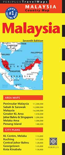 Malaysia Travel Map Seventh Edition de Periplus Editions