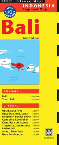 Bali Travel Map Ninth Edition de Periplus Editions