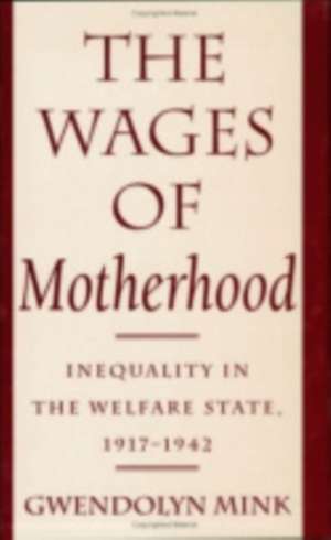 The Wages of Motherhood – Inequality in the Welfare State, 1917–1942 de Gwendolyn Mink