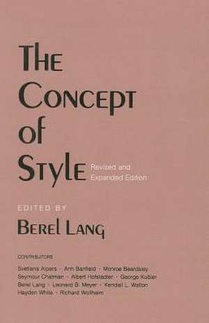 The Concept of Style de Berel Lang