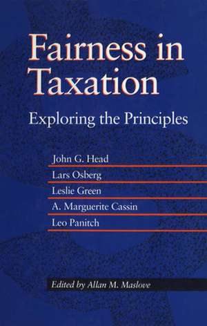 Fairness in Taxation de Allan M. Maslove