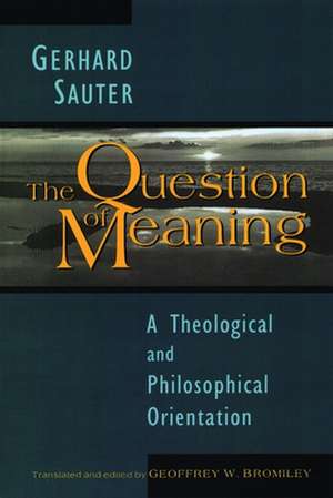 The Question of Meaning: A Theological and Philosophical Orientation de Gerhard Sauter