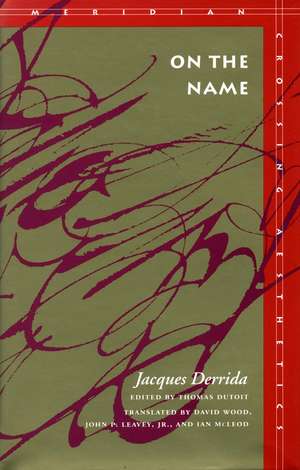 On the Name de Jacques Derrida