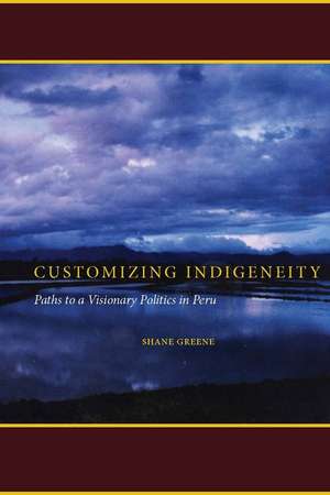 Customizing Indigeneity: Paths to a Visionary Politics in Peru de Shane Greene