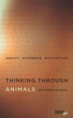 Thinking Through Animals: Identity, Difference, Indistinction de Matthew Calarco