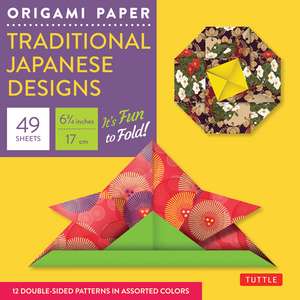 Origami Paper - Traditional Japanese Designs - Small 6 3/4": Tuttle Origami Paper: 48 Origami Sheets Printed with 12 Different Patterns: Instructions for 6 Projects Included de Tuttle Studio