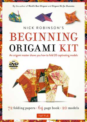 Nick Robinson's Beginning Origami Kit: An Origami Master Shows You how to Fold 20 Captivating Models: Kit with Origami Book, 72 Origami Papers & DVD de Nick Robinson