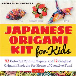 Japanese Origami Kit for Kids: 92 Colorful Folding Papers and 12 Original Origami Projects for Hours of Creative Fun! [Origami Book with 12 projects] de Michael G. LaFosse