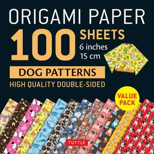 Origami Paper 100 sheets Dog Patterns 6" (15 cm): Tuttle Origami Paper: Double-Sided Origami Sheets Printed with 12 Different Patterns: Instructions for 6 Projects Included de Tuttle Studio