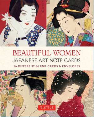 Beautiful Women in Japanese Art, 16 Note Cards: 16 Different Blank Cards with 17 Patterned Envelopes (Japanese Woodblock Prints) de Tuttle Studio