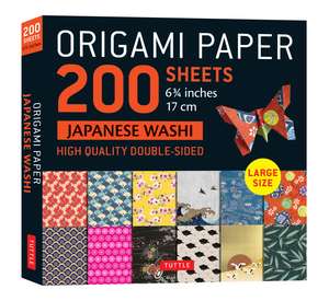 Origami Paper 200 sheet Japanese Washi Patterns 6 3/4" 17 cm: Double Sided Origami Sheets With 12 Different Patterns (Instructions for 6 Projects Included) de Tuttle Studio