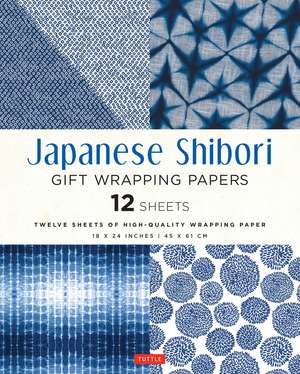 Japanese Shibori Gift Wrapping Papers - 12 Sheets: 18 x 24 inch (45 x 61 cm) Wrapping Paper de Tuttle Studio