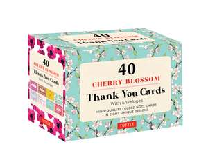 Cherry Blossoms, 40 Thank You Cards with Envelopes: (4 1/2 x 3 inch blank cards in 8 unique designs) de Tuttle Studio