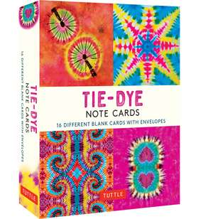 Tie-Dye, 16 Note Cards: 16 Different Blank Cards with 17 Patterned Envelopes in a Keepsake Box! de Tuttle Studio