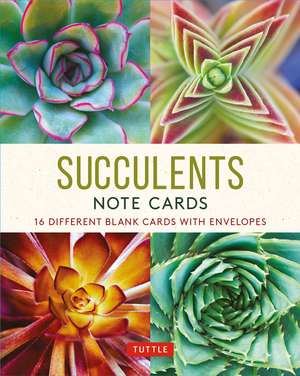 Succulents, 16 Note Cards: 16 Different Blank Cards with Envelopes in a Keepsake Box! de Tuttle Studio