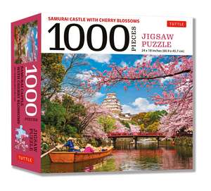 Samurai Castle with Cherry Blossoms 1000 Piece Jigsaw Puzzle: Cherry Blossoms at Himeji Castle (Finished Size 24 in X 18 in) de Tuttle Studio