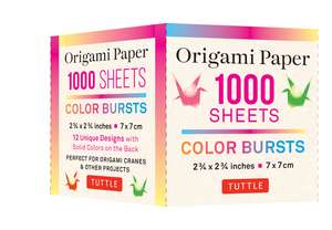 Origami Paper Color Bursts 1,000 sheets 2 3/4 in (7 cm): Double-Sided Origami Sheets Printed With 12 Unique Radial Patterns (Instructions for Origami Crane Included) de Tuttle Studio