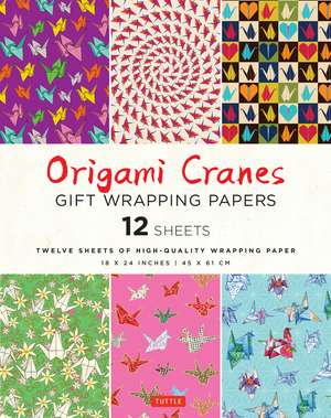 Origami Cranes Gift Wrapping Papers - 12 sheets: 18 x 24 inch (45 x 61 cm) Wrapping Paper de Tuttle Studio