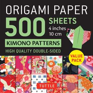 Origami Paper 500 sheets Kimono Patterns 4" (10 cm): Tuttle Origami Paper: Double-Sided Origami Sheets Printed with 12 Different Traditional Patterns de Tuttle Studio