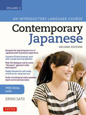 Contemporary Japanese Textbook Volume 2: An Introductory Language Course (Includes Online Audio) de Eriko Sato