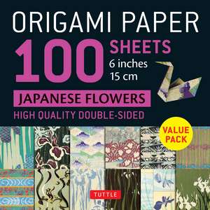 Origami Paper 100 sheets Japanese Flowers 6" (15 cm) de Tuttle Studio