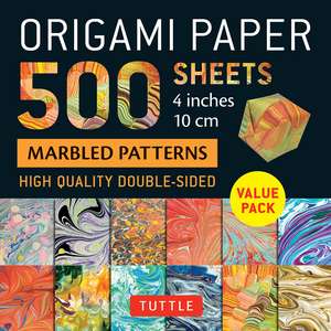 Origami Paper 500 sheets Marbled Patterns 4" (10 cm) de Tuttle Studio