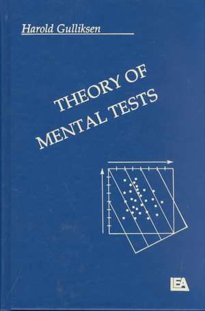 Theory of Mental Tests de Harold Gulliksen