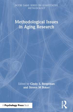 Methodological Issues in Aging Research de Cindy S. Bergeman