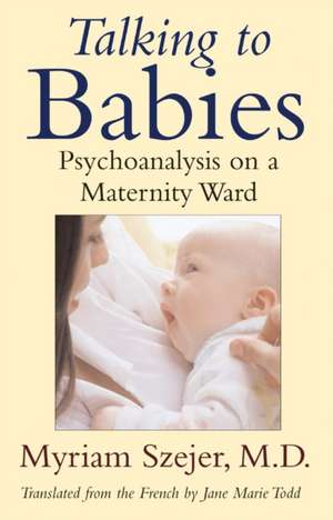 Talking to Babies: Psychoanalysis on the Maternity Ward de Myriam Szejer