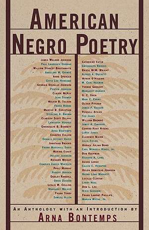 American Negro Poetry: An Anthology de Arna Wendell Bontemps