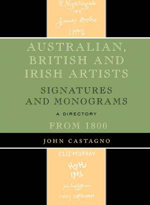 Australian, British and Irish Artists de John Castagno